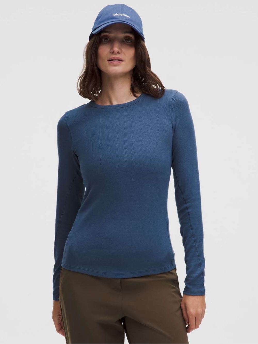NWT lululemon Hold Tight Long Sleeve in Blue Twill sz 4